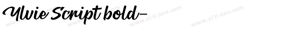 Ylvie Script bold字体转换